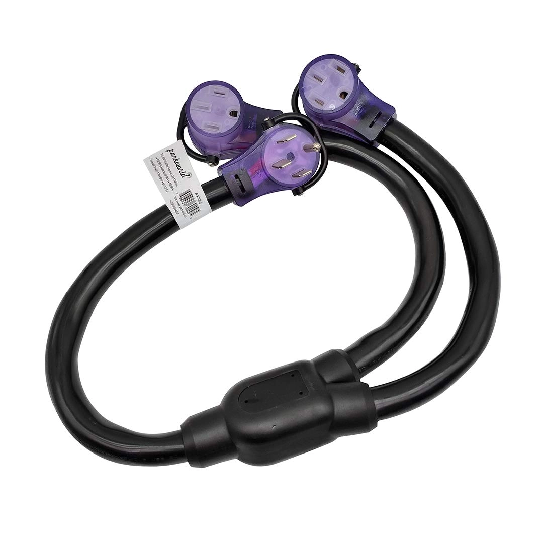 Park World 692095 RV Splitter Adapter - 14-50P to Dual 14-50R