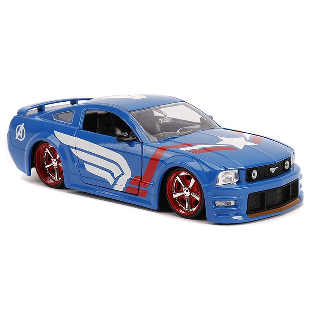 Marvel 2006 Ford Mustang GT with Captain America Figure - 1:24