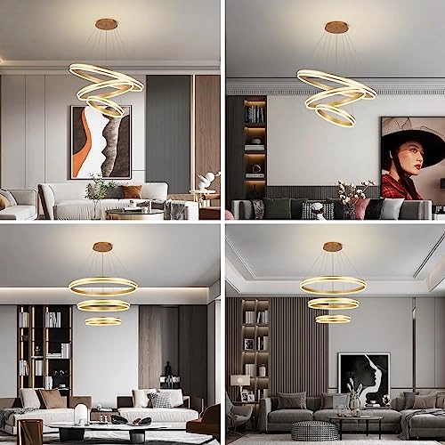 Modern LED Chandelier - 3000K-6000K Dimmable