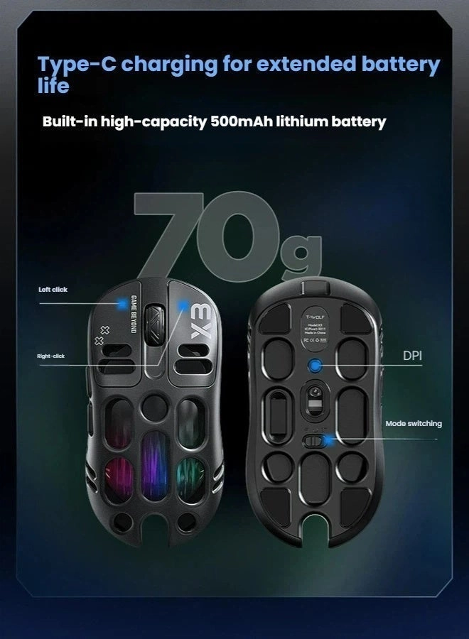 X3 Tri-Mode Gaming Mouse - Wireless