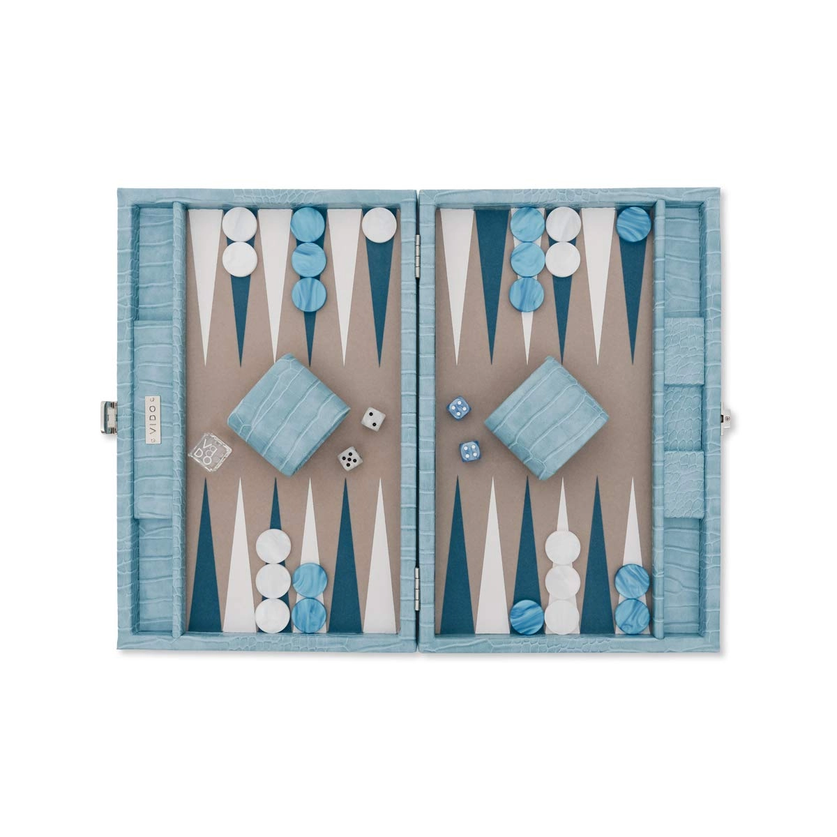 Backgammon Set - 20 inch 44mm Checkers Vegan Leather