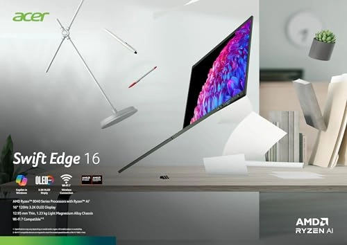 Swift Edge 16 SFE16-44-R8HM - 16'' Ryzen 7 16GB DDR5 1TB PCIe Gen 4 SSD