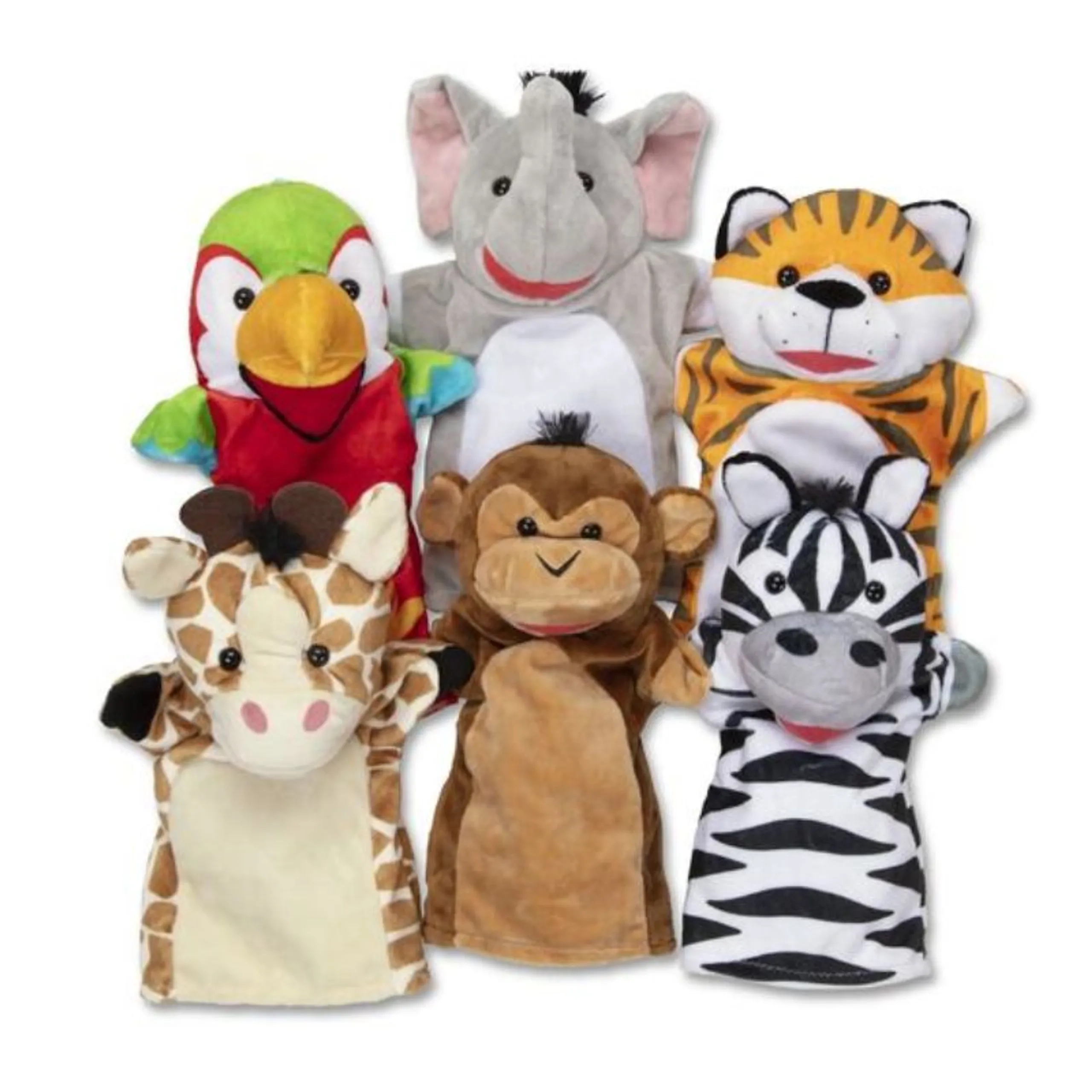 Safari Buddies - Hand Puppets 6 Pieces