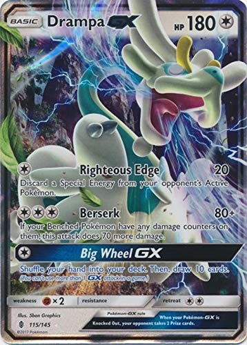 pokemon USA Drampa-GX - 115/145 - Sun & Moon: Guardians Rising