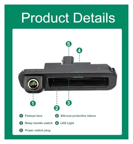 Reverse car rear view camera - Night vision Wired 720 x 540 pixels