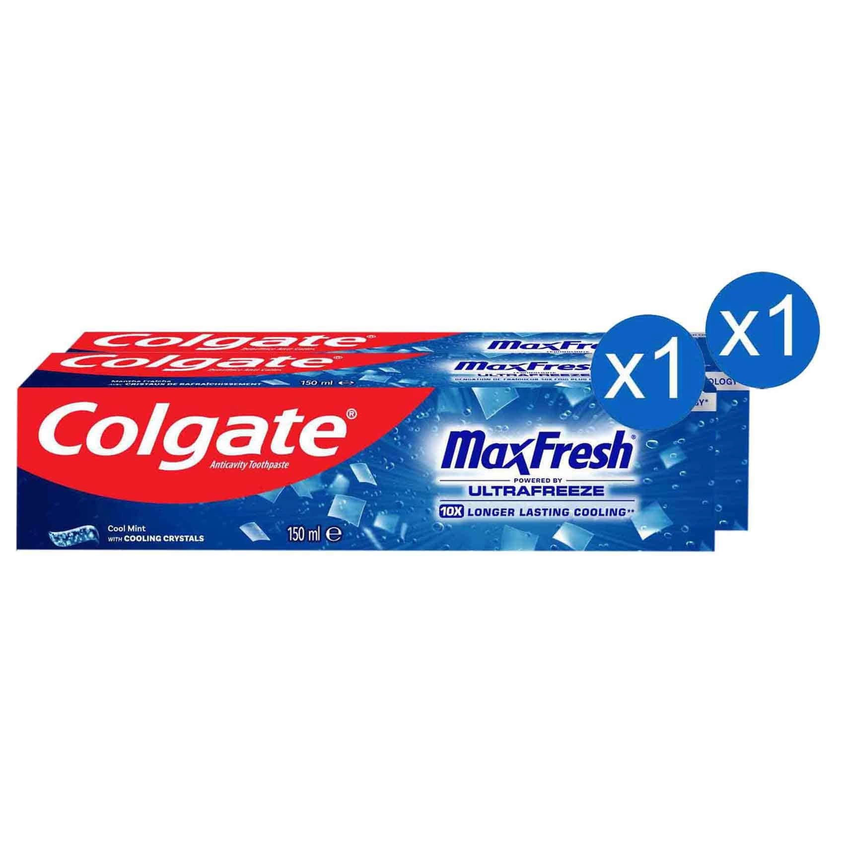 Colgate Max Fresh Cool Mint Toothpaste 150ml x2