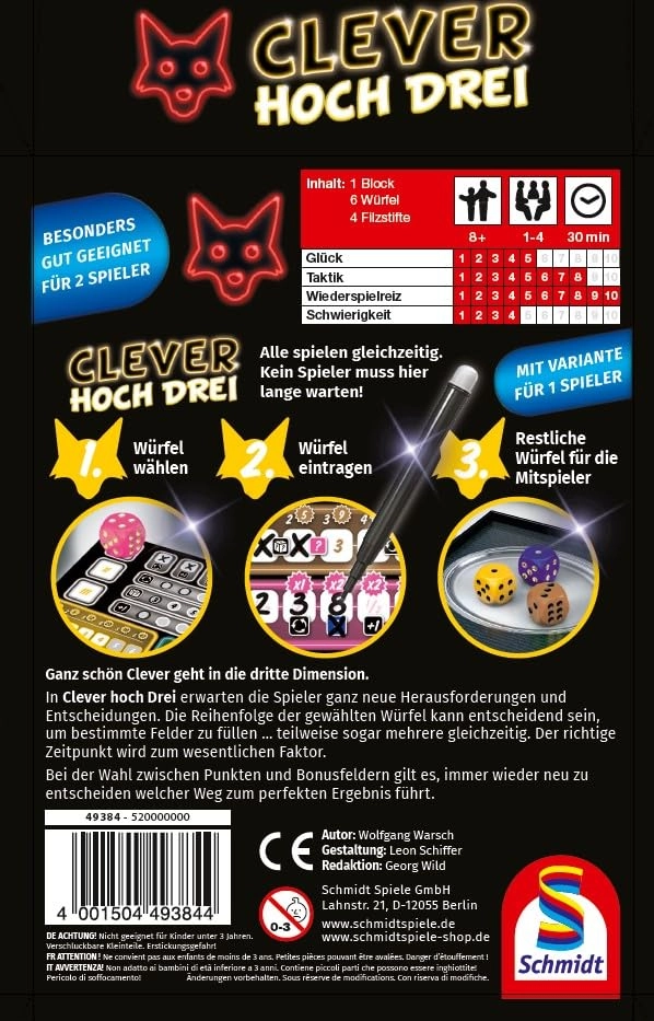 Clever hoch Drei: Familienspiele (German)