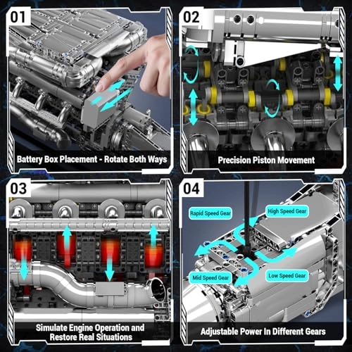 V8 Twin-Turbo Engine (10168) - Battery and Motor