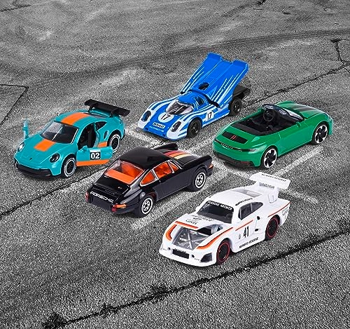 Porsche 917 + Porsche 911 Carrera RS 2.7 + Porsche 911 Carrera S Cabriolet + Porsche 935 K3 + Porsche 911 GT3 Cup (992) - 1:64 5pcs