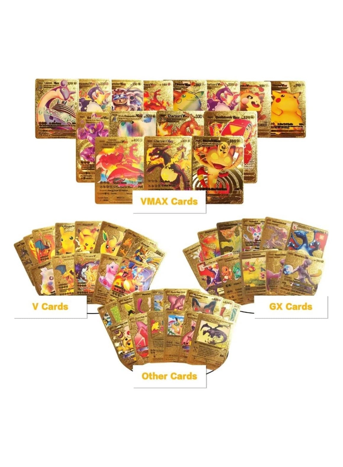 Assorted Cards Deck Box Set - Gold 55pcs