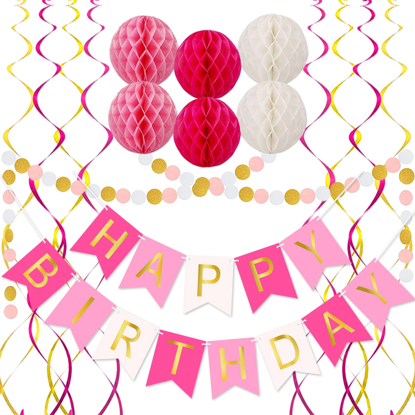 allfun Birthday Decorations - 1.0 Count Birthday