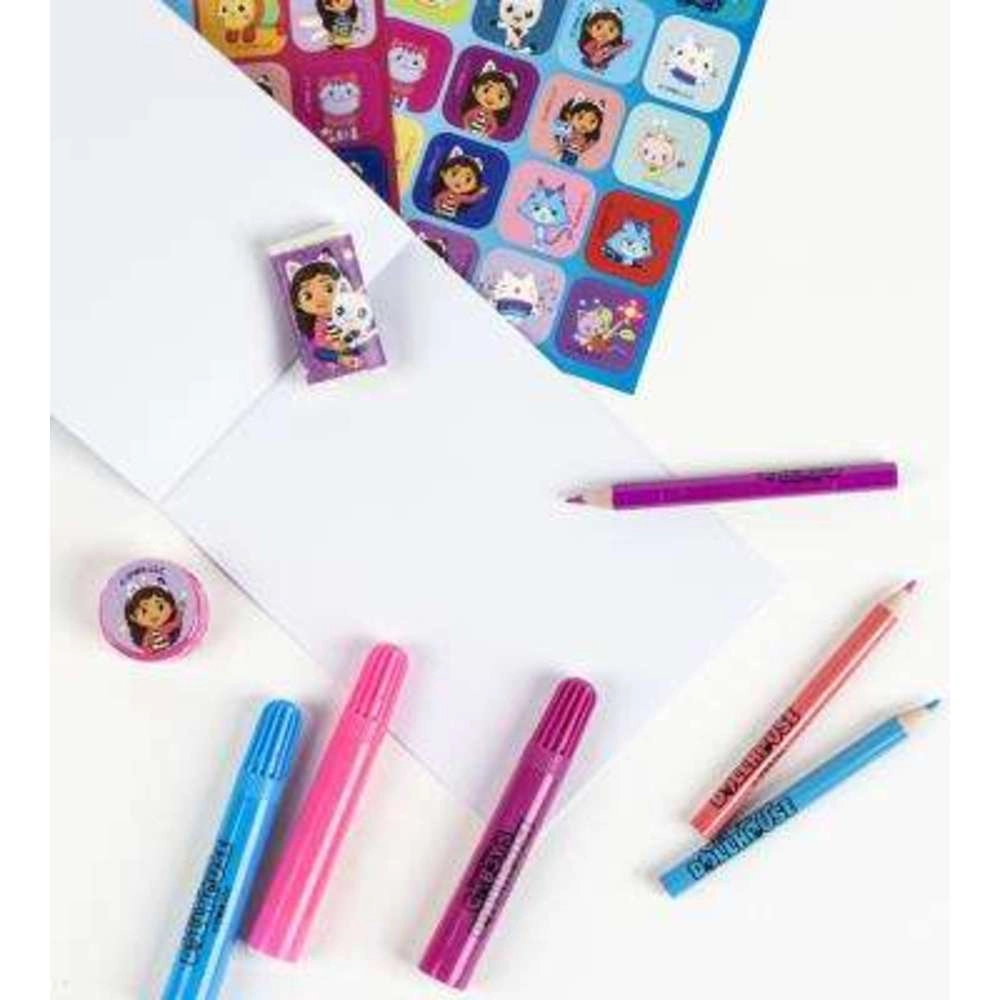 Trolley Colorable Stationery Set - 3 colored markers 3 colored pencils