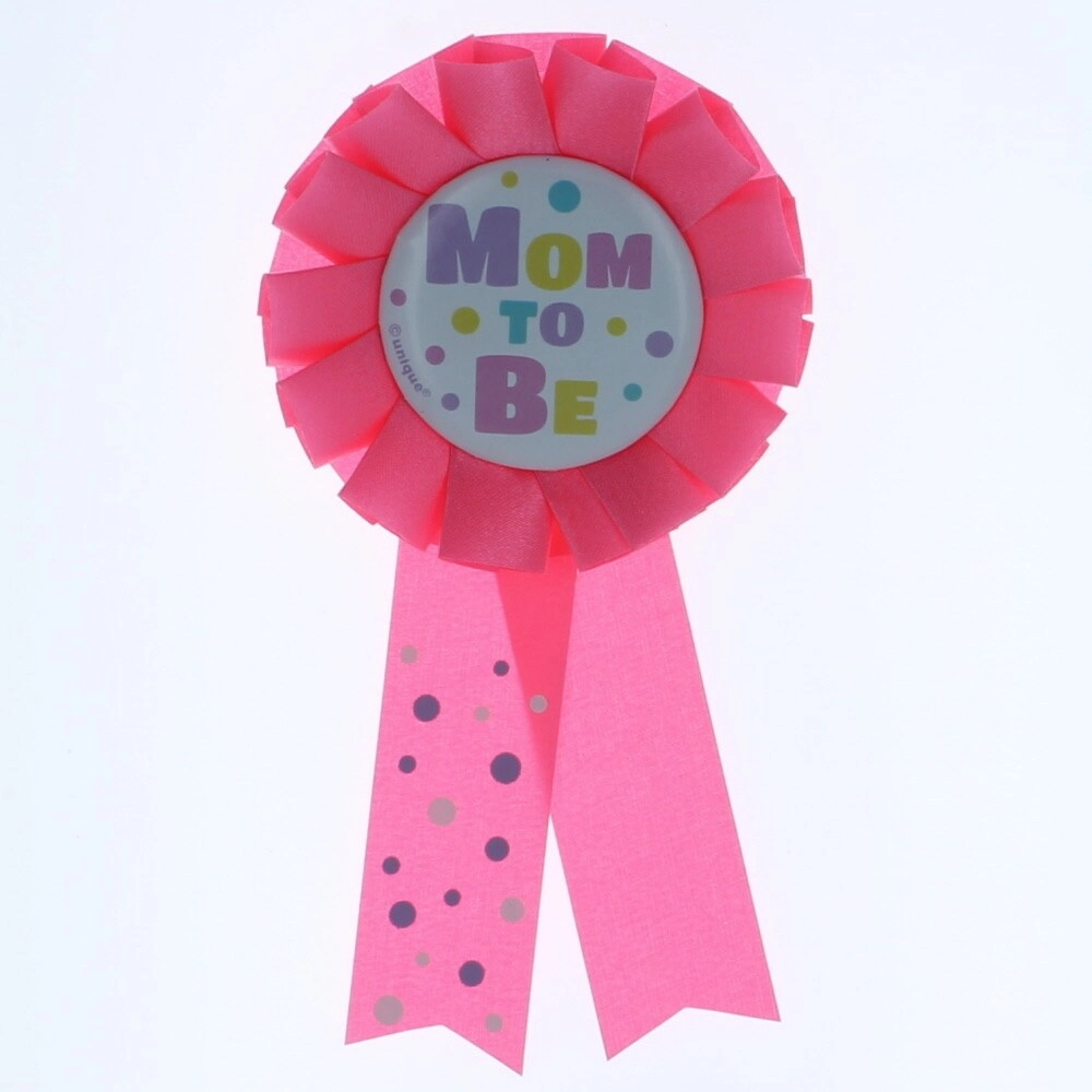 Party Zone Mom To Be Pink Award Ribbon