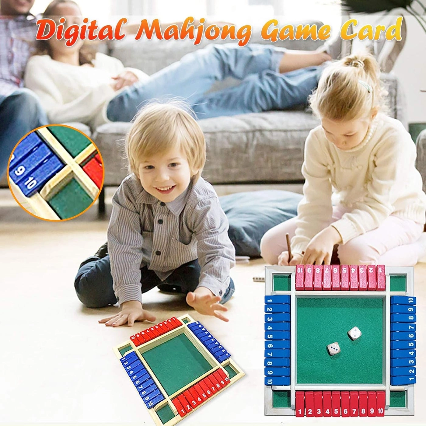 Shut The Box - 4-Player Wooden 10-Number