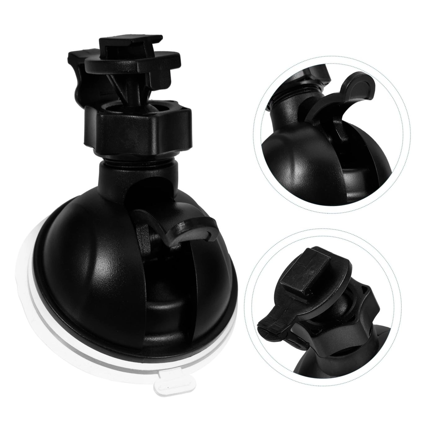 Suction Cup Mount Plate For Car Dash Cam - Black Lightweight Rotatable