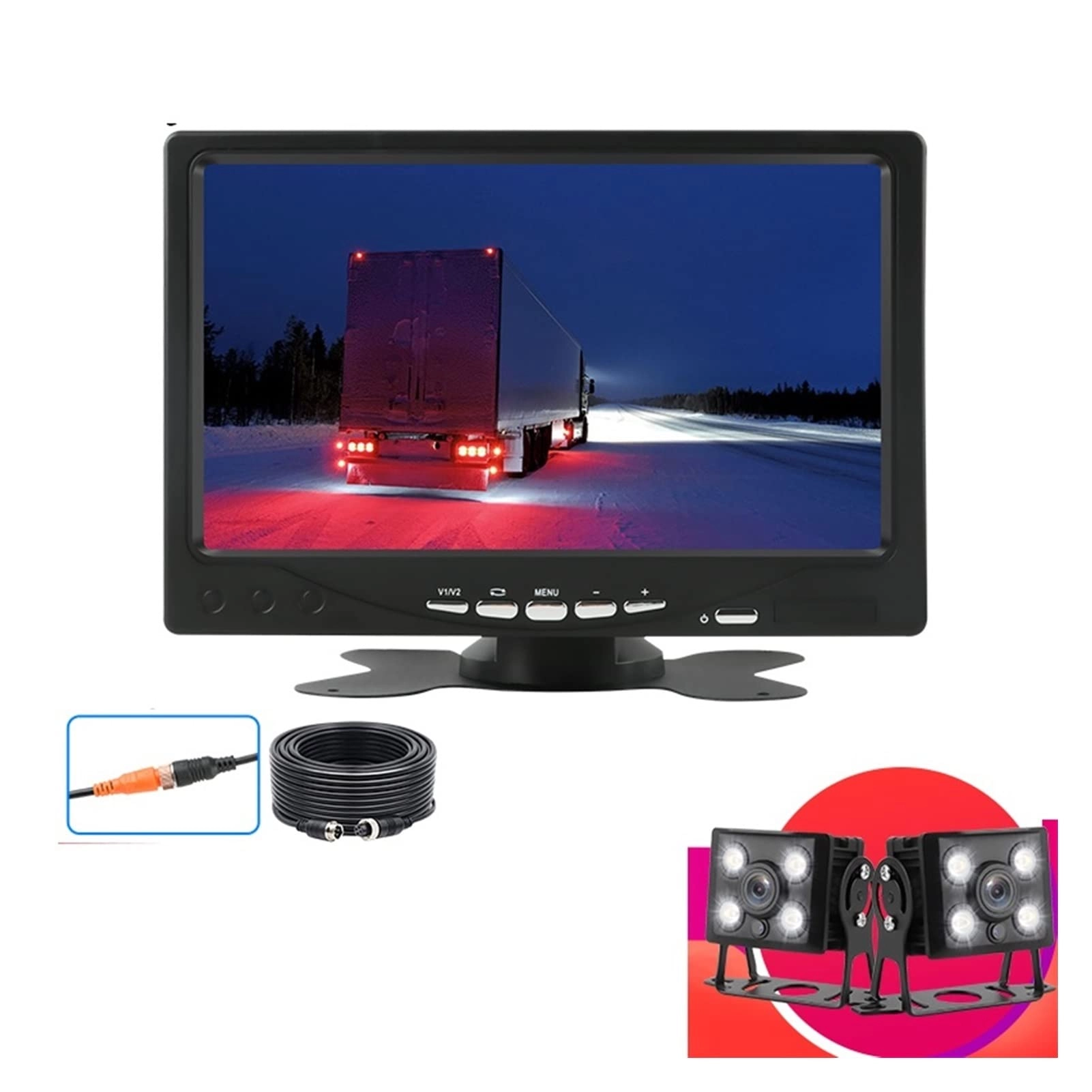 LIOKM Car Monitor Rear View Backup Camera - Night vision Wireless 1080P