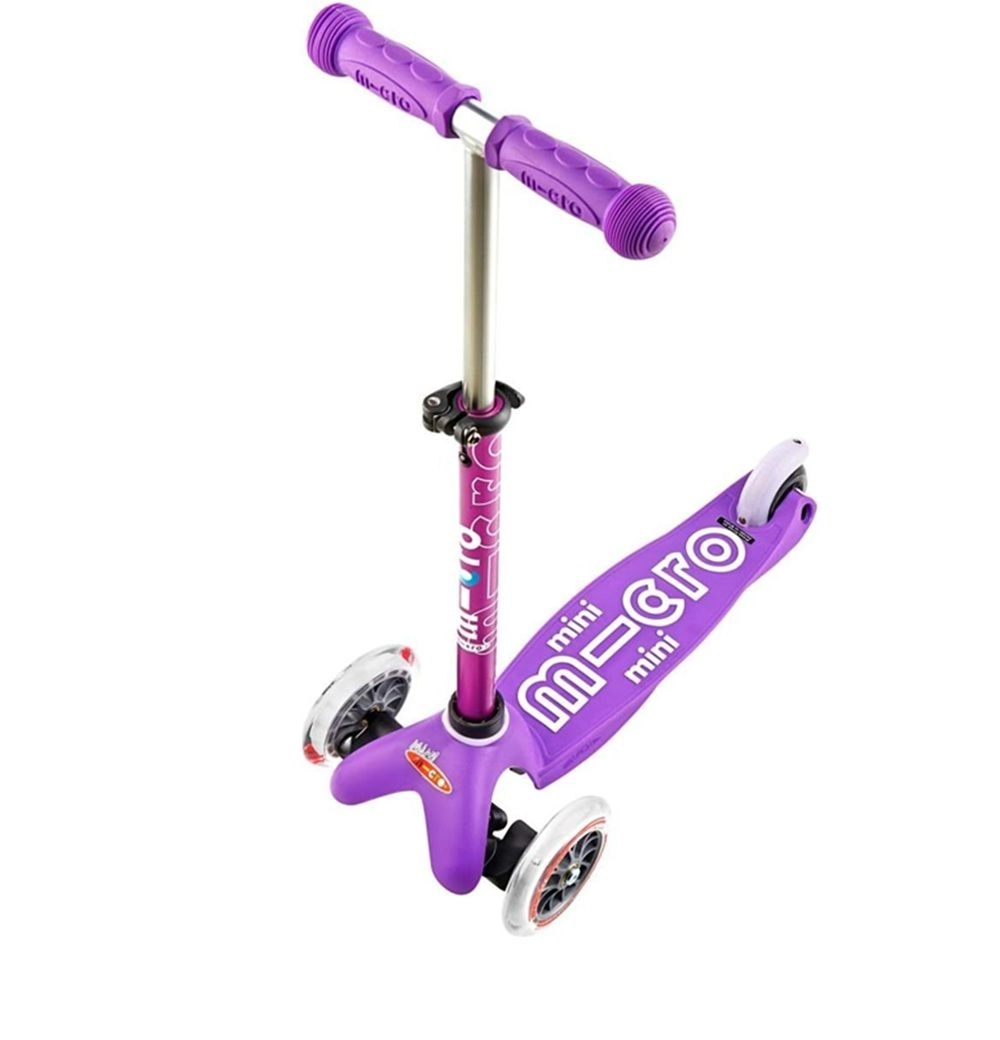 Mini Deluxe 3-Wheel Kick Scooter – 120/85 mm LED