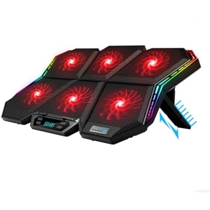 LAPTOP COOLING PAD - 12-17 INCH 6 QUIET FANS