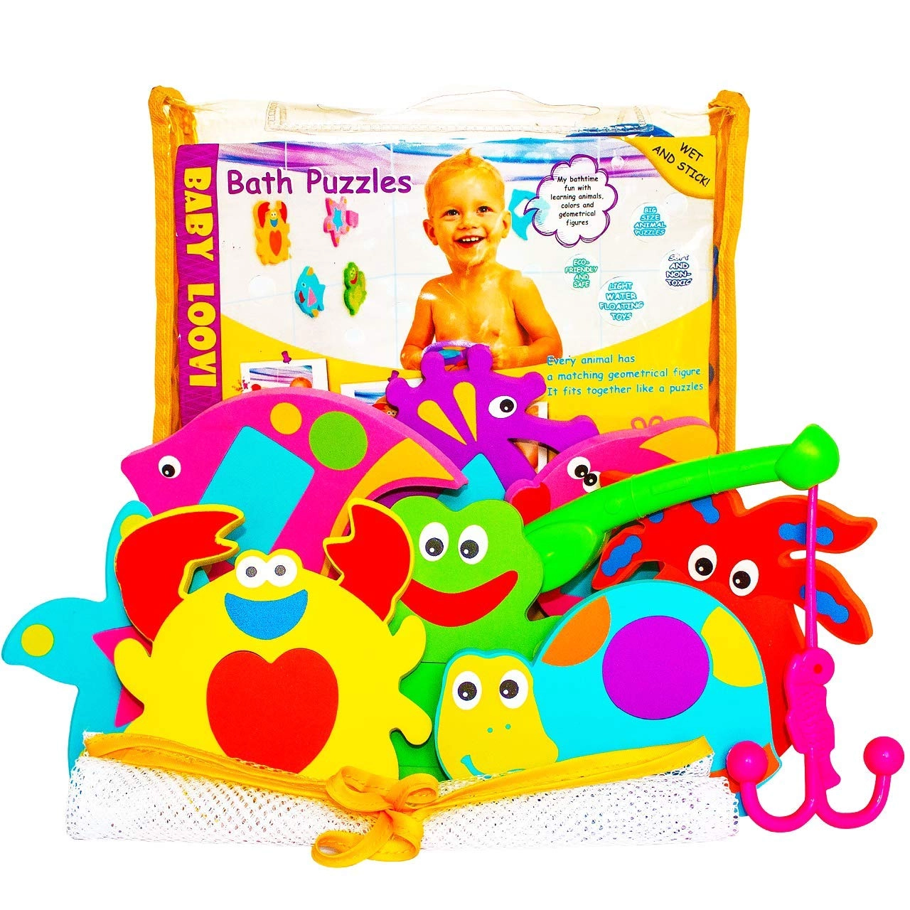 Baby Loovi Foam Bath Toys - 100% Non-Toxic 16pcs