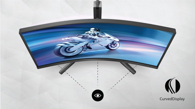 Curved display design for more immersive experience