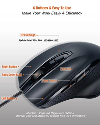 USB C Wired Mouse - USB