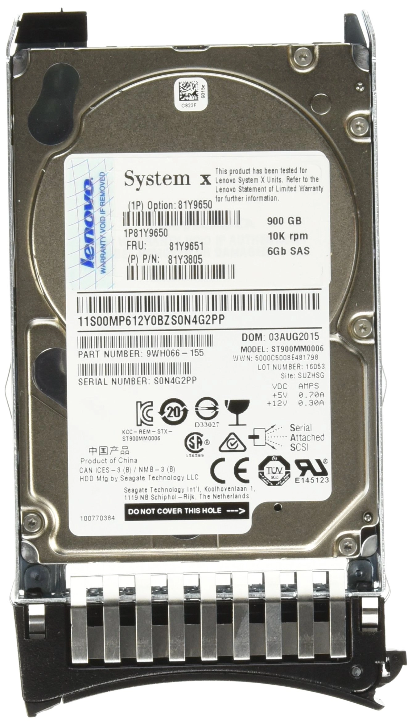 EET Europarts Ltd 2.5" SAS 6Gb/s (81Y9650) - 900 GB
