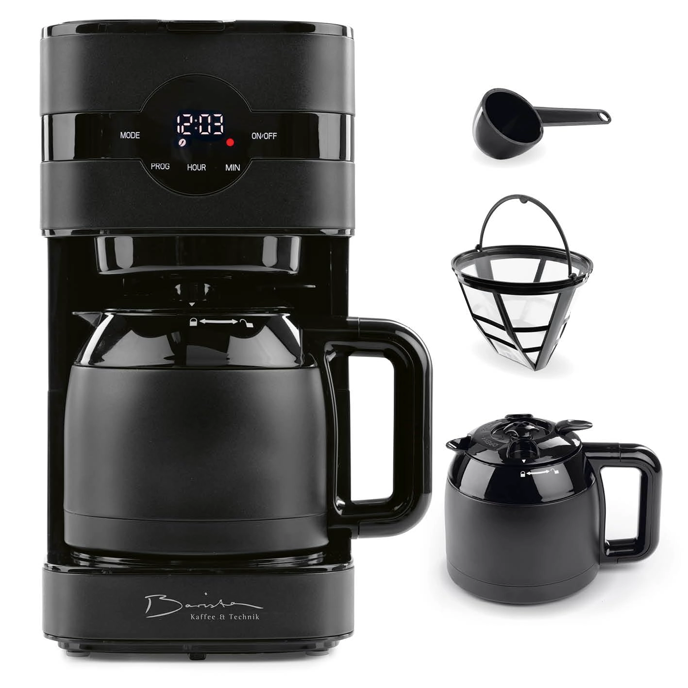 Barista Kaffee & Technik Filterkaffeemaschine - 1.25L Timer Insulated Jug Permanent Filter