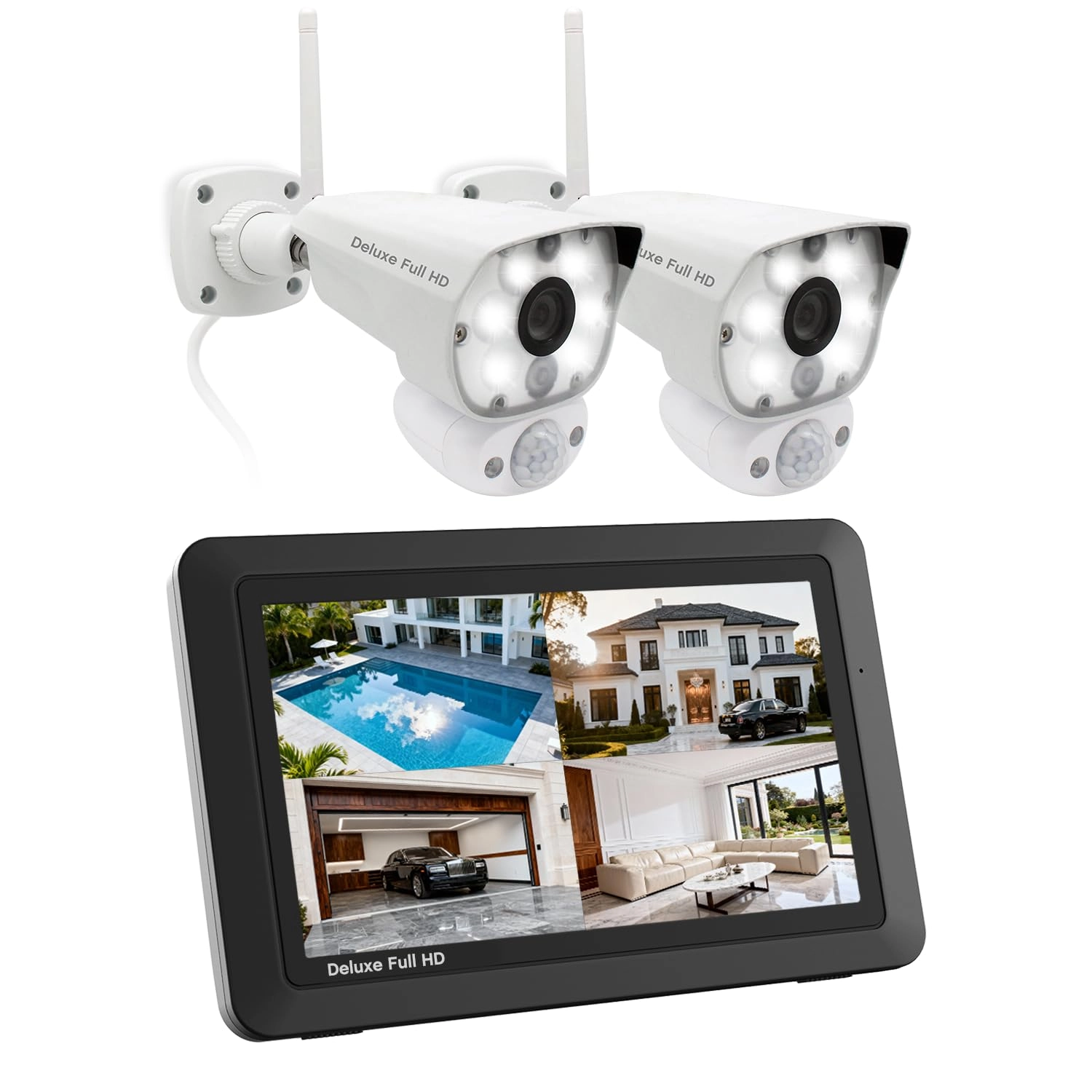 Home Tech LLC Deluxe Wireless Security Camera System 1080p