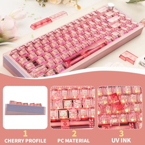 Custom Clear PC Keycaps - USB-C