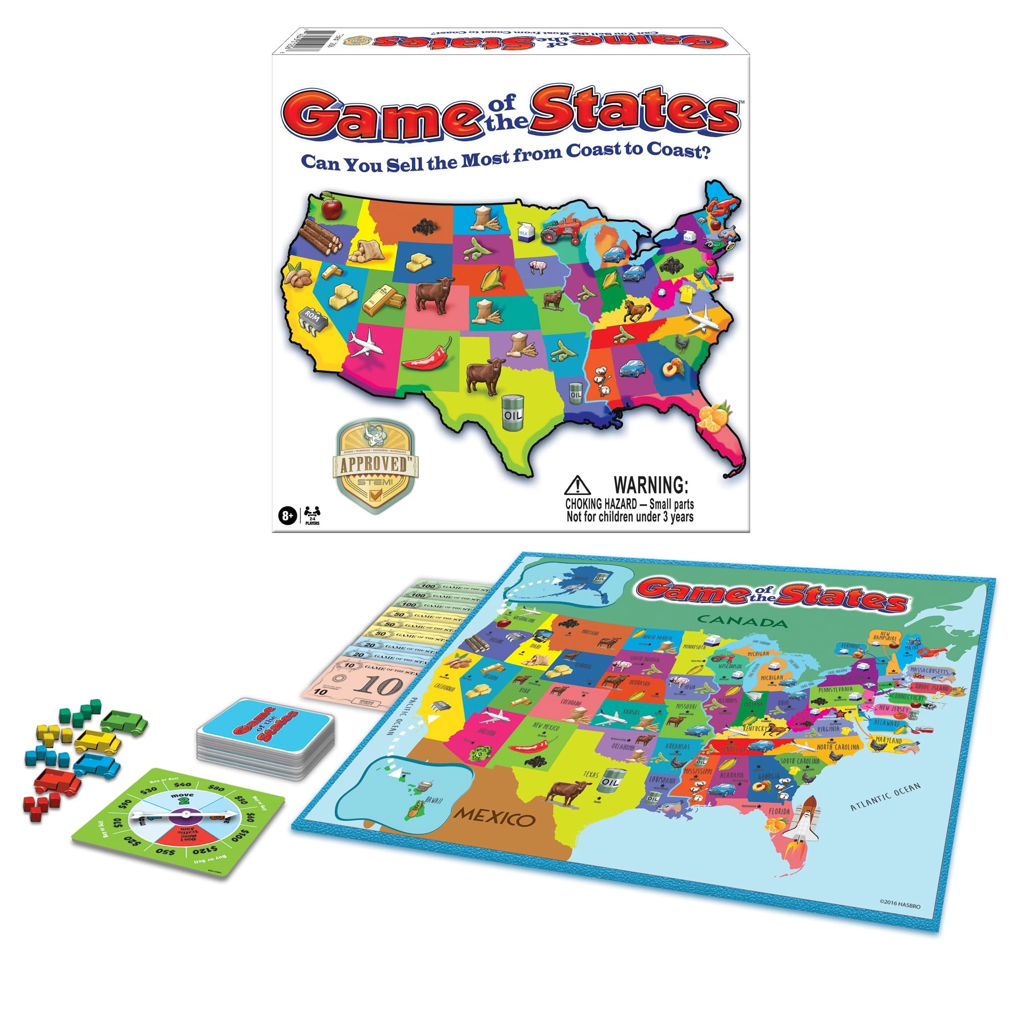 Winning Moves Game of The States: Can You Sell The Most from Coast to Coast