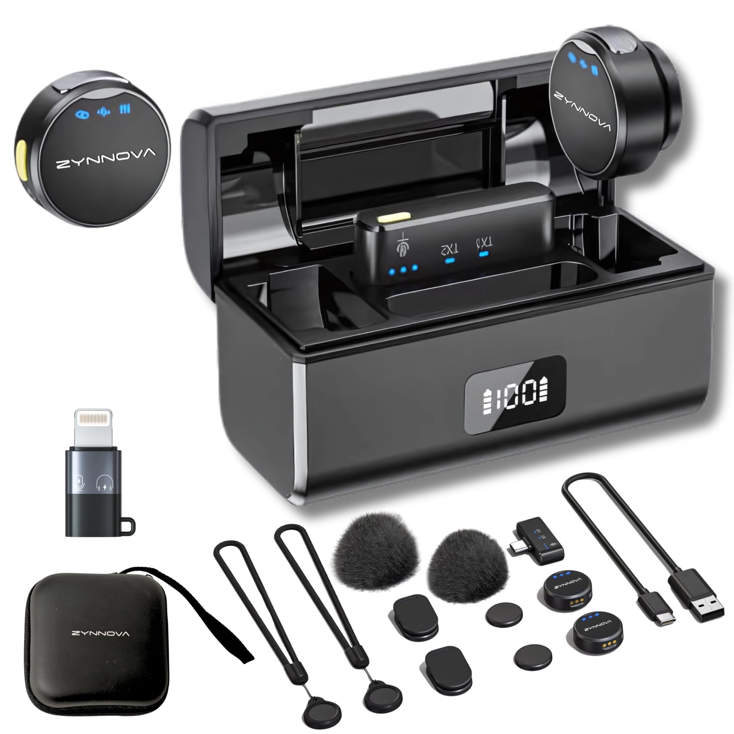 Zynnova Wireless Microphone Flap - Noise Cancelling ENC Pro 400 mAh +26 h