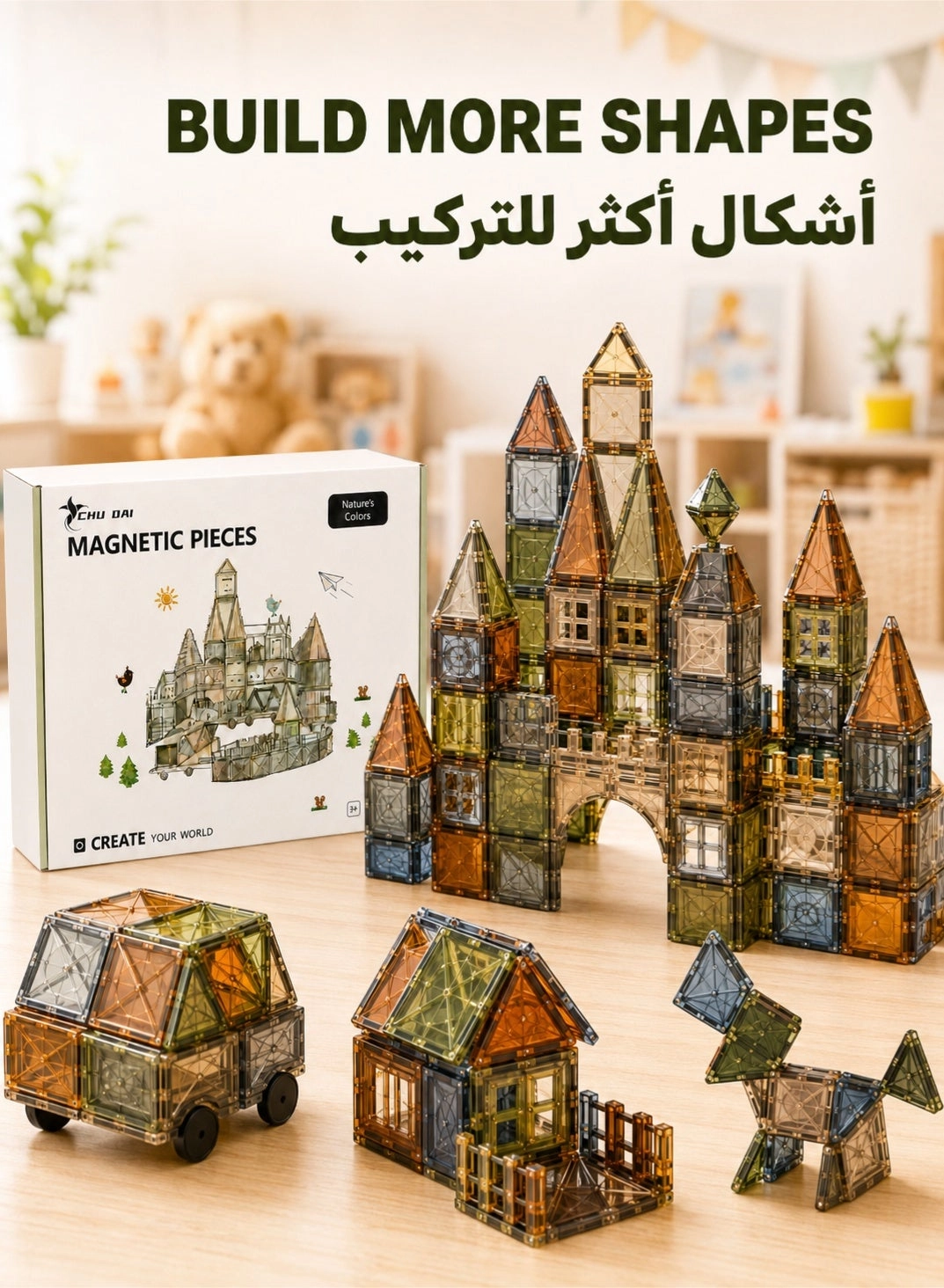 Magnet Building Tiles - 100pcs