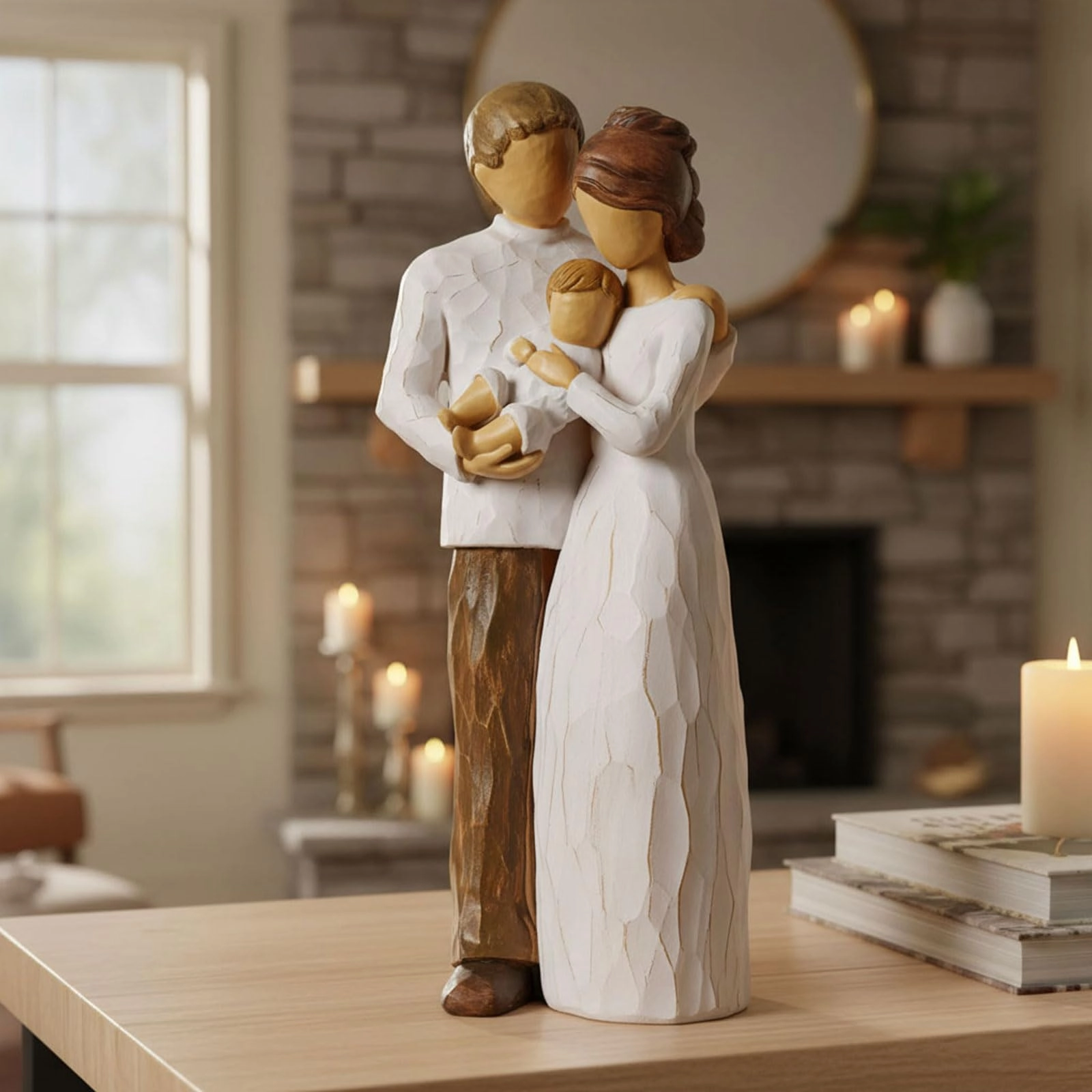 NAN ZAI NAN FANG Father Daughter Figurine - Resin