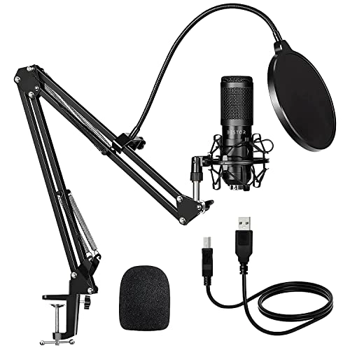 USB Condenser Microphone Kit - USB Microphone 192kHZ/24bit Cardioid