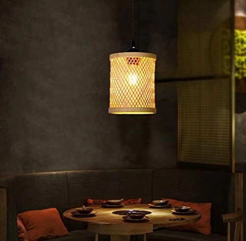 Bamboo Chandelier with Fish Basket