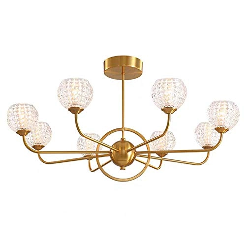 Sputnik Chandelier - Black and gold 10 head