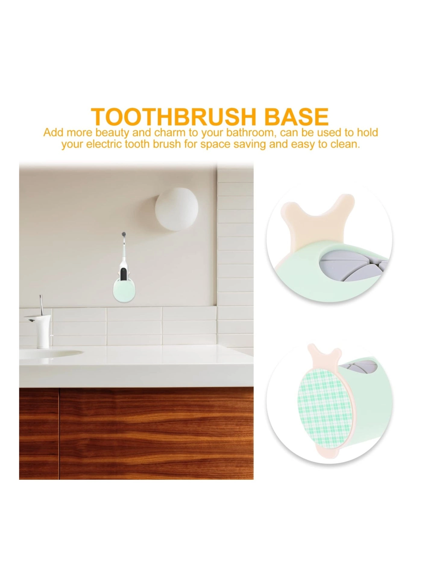 Electric Toothbrush Holder - Any toothbrush and electric toothbrush heads Wall-Mounted