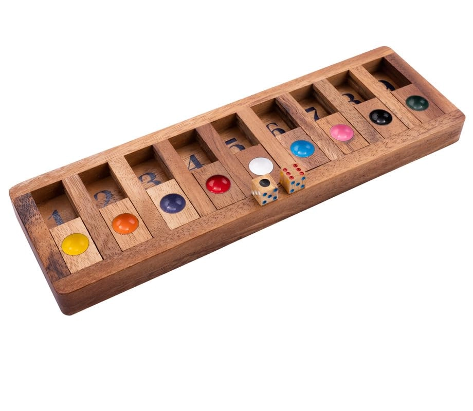 Shut the box - Eco Acacia Wood Family Game