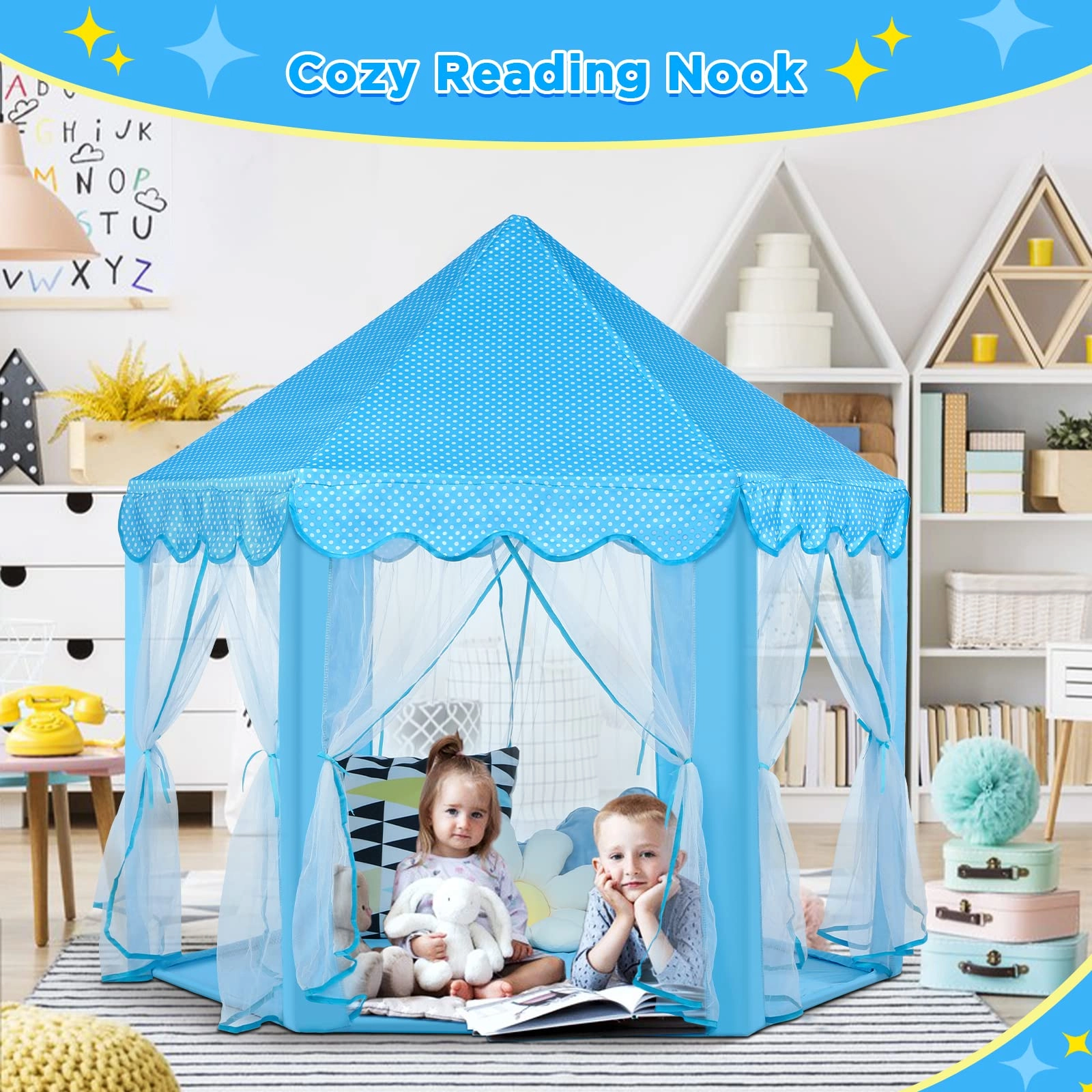 Princess Tent - 55 x 53 inches Pink