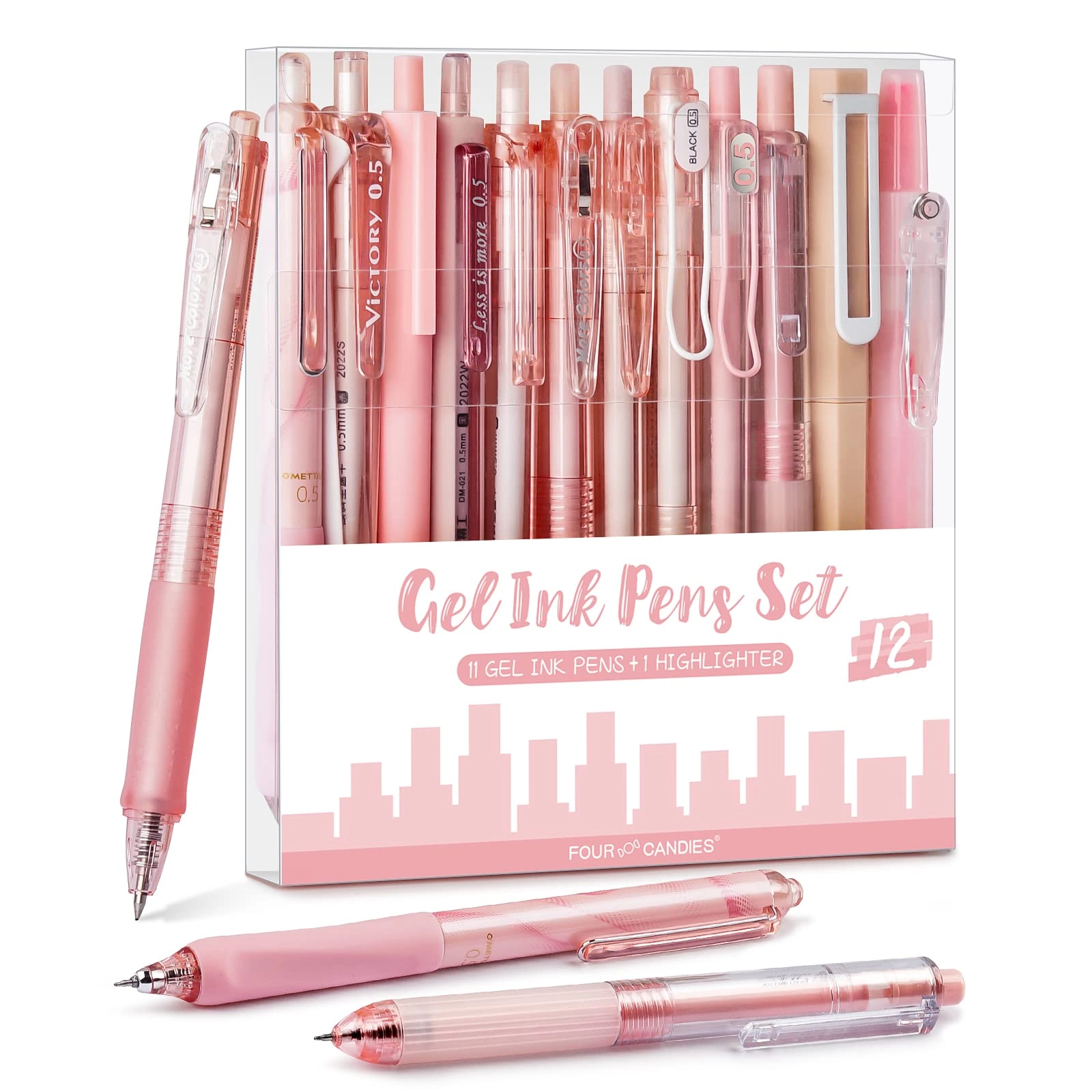four candies Gel Pen Set - 12Pack 0.5mm