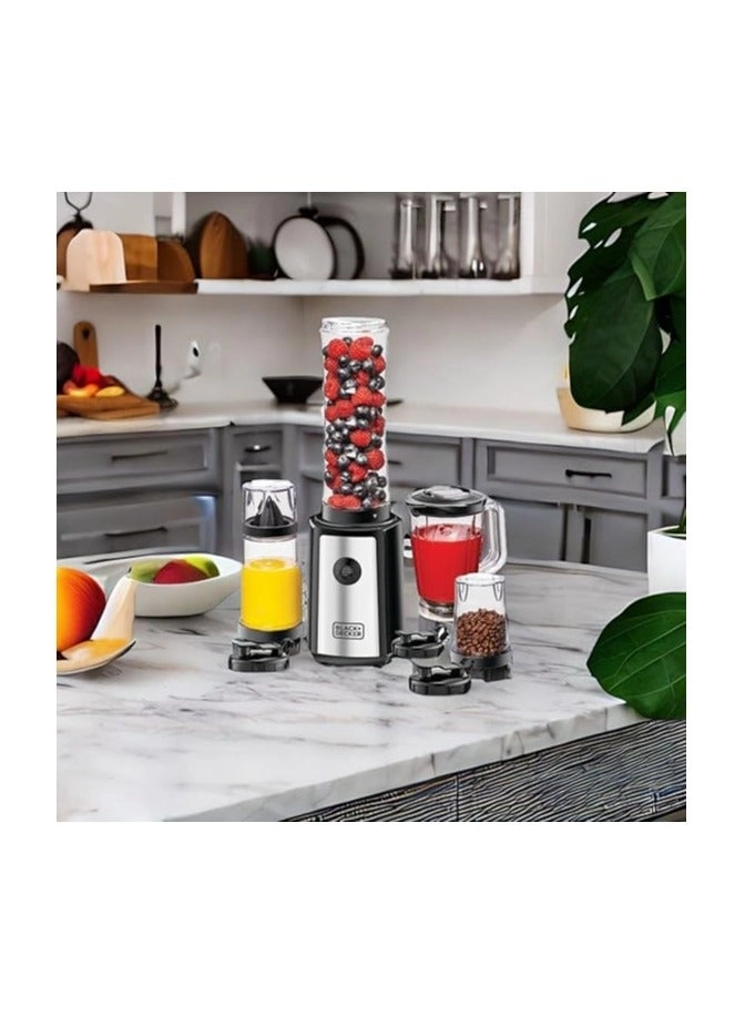 BlendJet 2 - 16 Piece 4-in-1 Personal Compact Sports Blender with Citrus Juicer & Grinder Mill