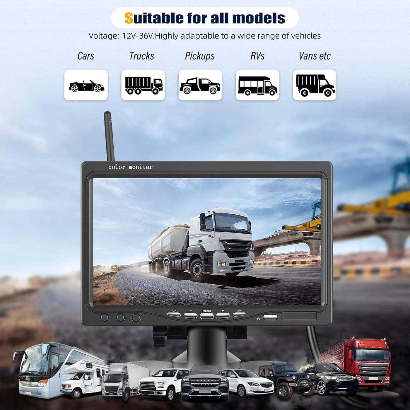 Wireless RV Backup Camera System - Night Vision Wireless 1080P