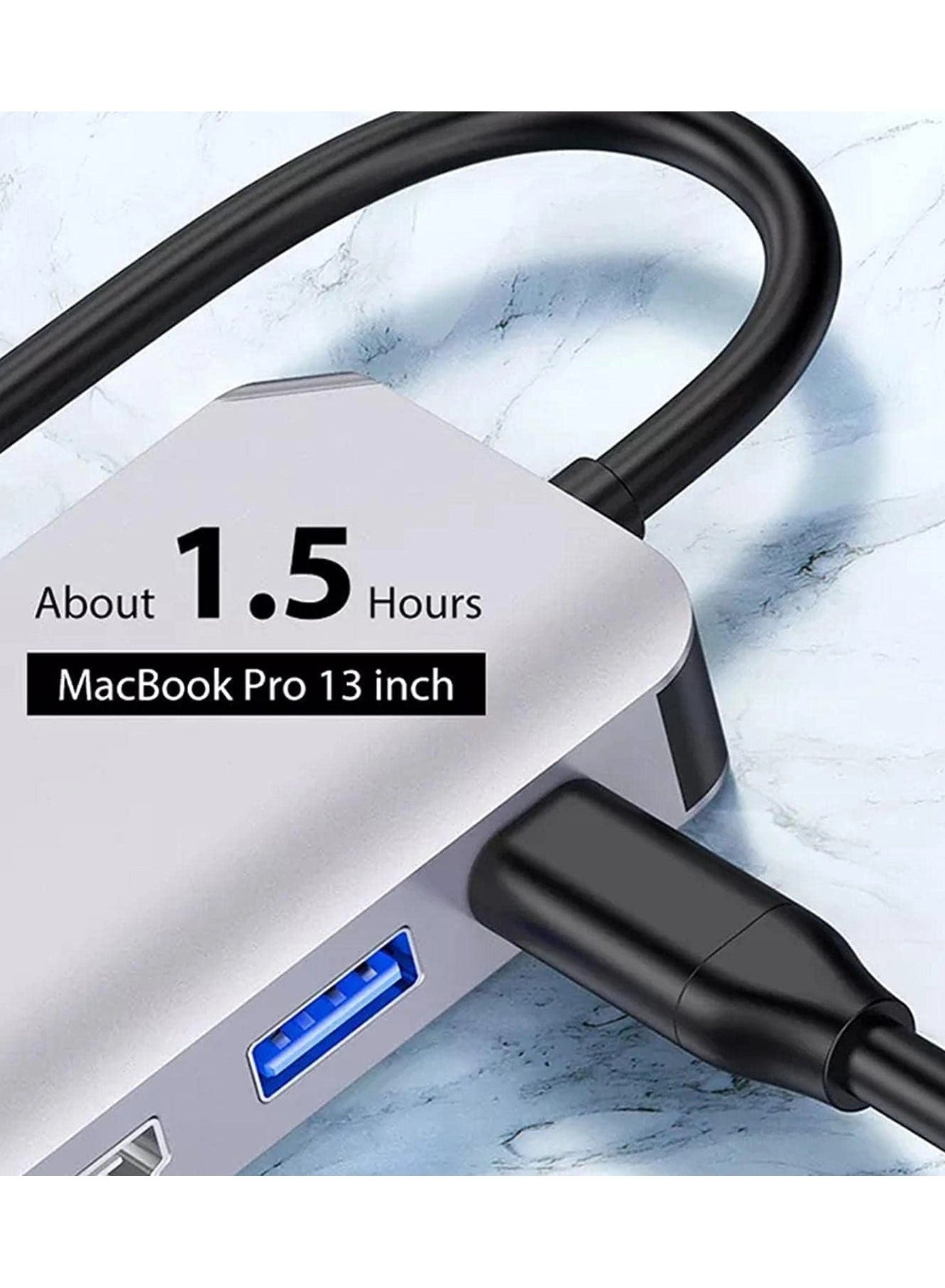 USB C Aadapter Hub - USB-C MacBook Series, Chromebook, Zenbook