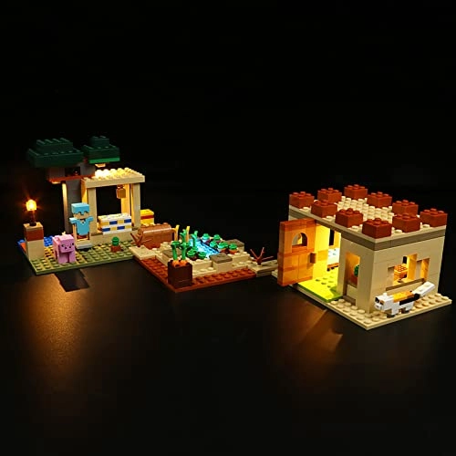 LED Light Kit - Copper Minecraft 5V for LEGO Illager Raid 21160