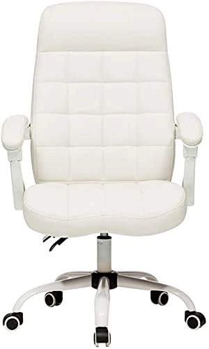 Desk Chair - PU Leather Brown High Back