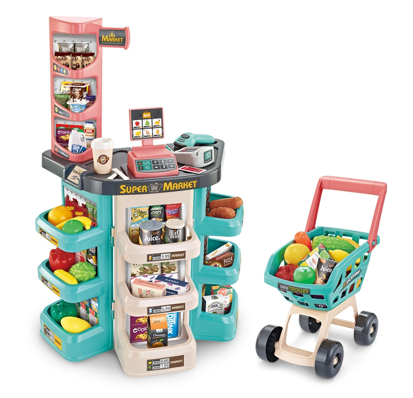 GREEN FUTURE LITTLE ANGEL Kids Supermaket with trolley