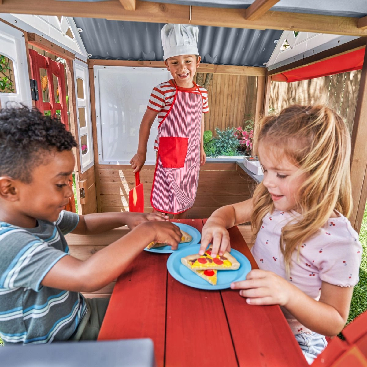 Grill & Chill Pizza Playhouse - 3-10 Years 110 lbs./child