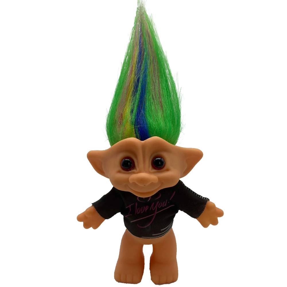 Lucky Troll Doll - 7.5in Wool Black