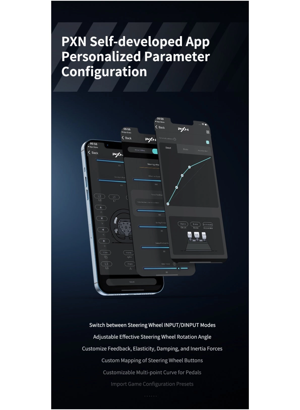 V99 Racing Wheel & Pedals - PC PS4 PS3 Xbox One Xbox Series X/S