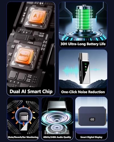 S68 Wireless+USB+Lightning Microphone